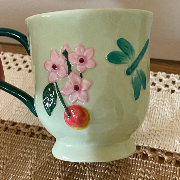 Anthropologie Mint Green Ceramic Faye Mug - Picture 6 of 8